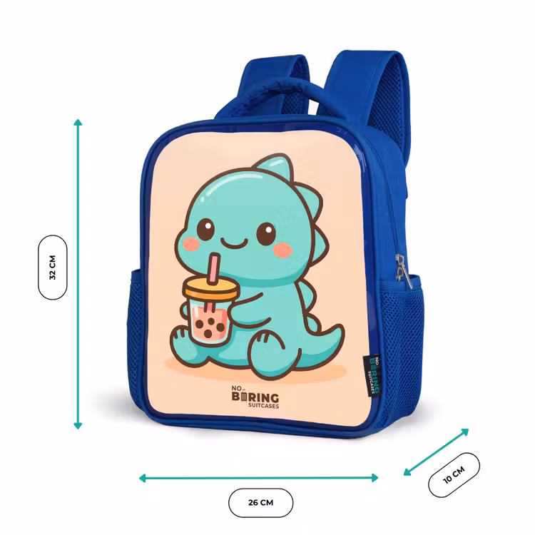 Kids backpack - Blue - Kawai - Dino - Bubbletea — 6