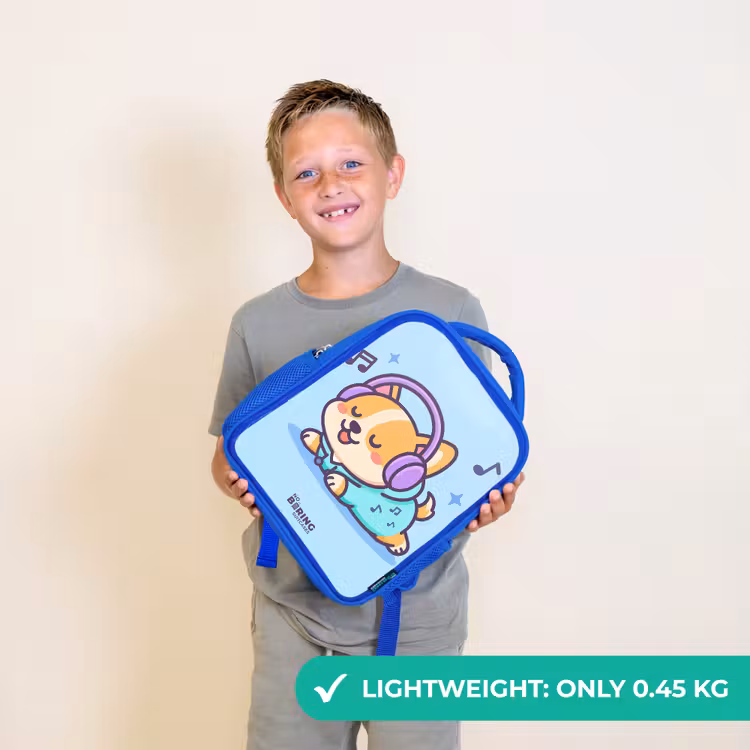 Kids backpack - Blue - Kawai - Dog - Music — 3