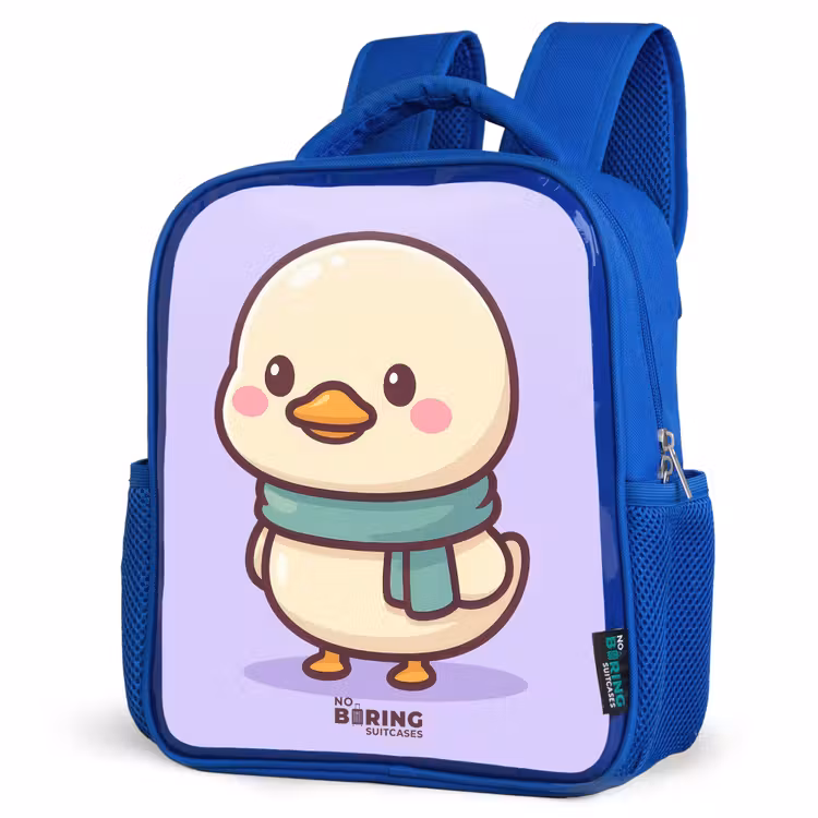 Kids backpack - Blue - Kawai - Duck - Scarf — 7