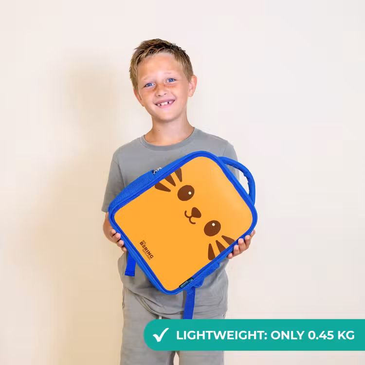 Kids backpack - Blue - Kawai - Tiger - Orange — 3