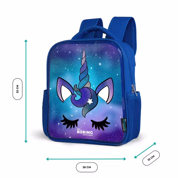 Kids backpack - Blue - Purple unicorn — 6