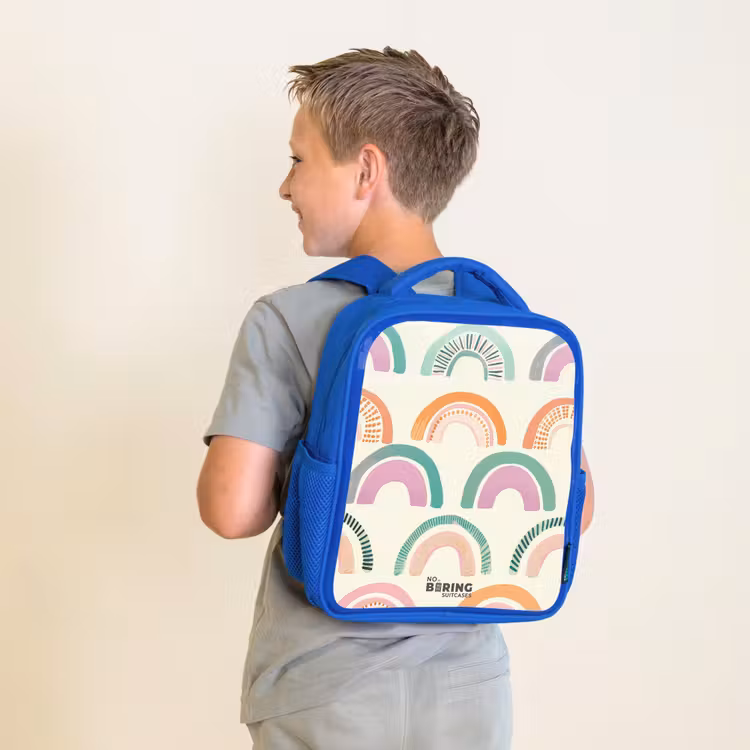 Kids backpack - Blue - Rainbows — 2