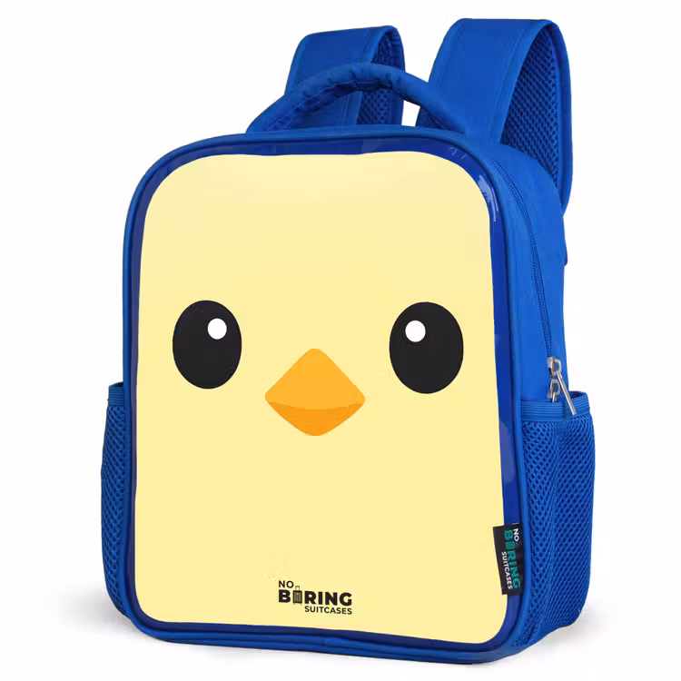 Kids backpack with name - Blue - Kawai - Chick - Yellow — 7