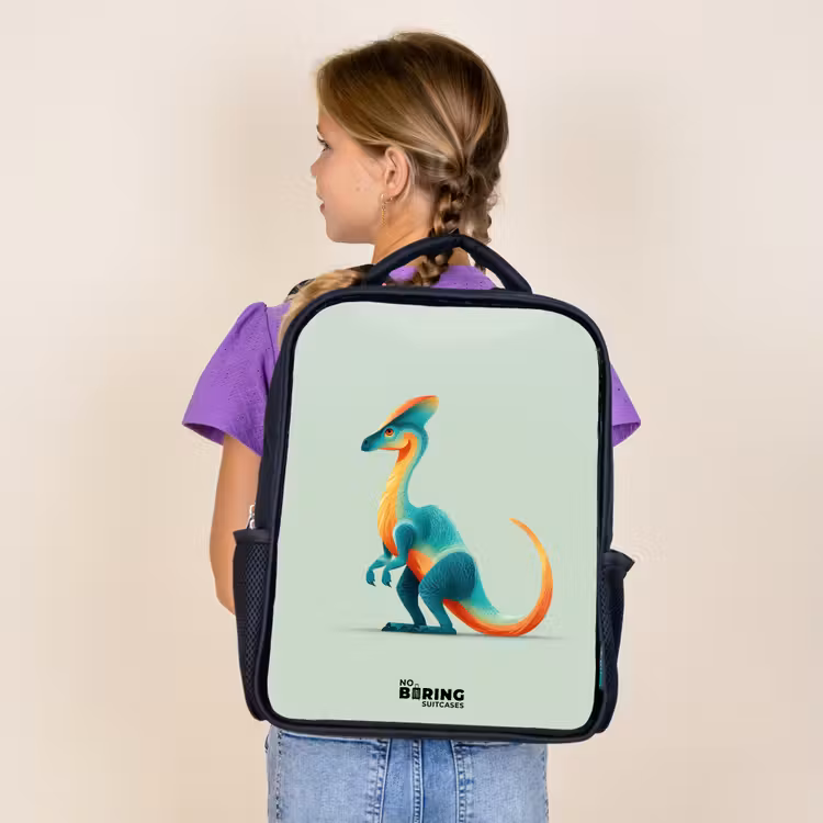 Kids backpack - Black - Dino - Blue - Animal — 4