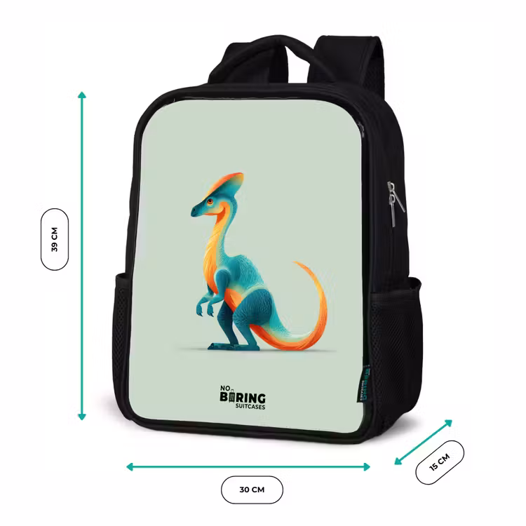 Kids backpack - Black - Dino - Blue - Animal — 8