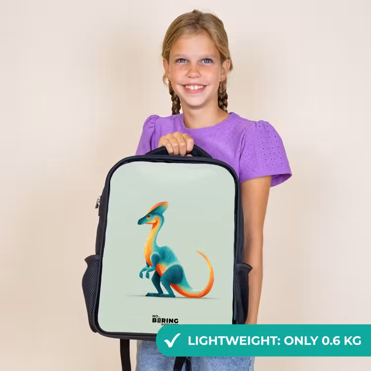 Kids backpack - Black - Dino - Blue - Animal — 9