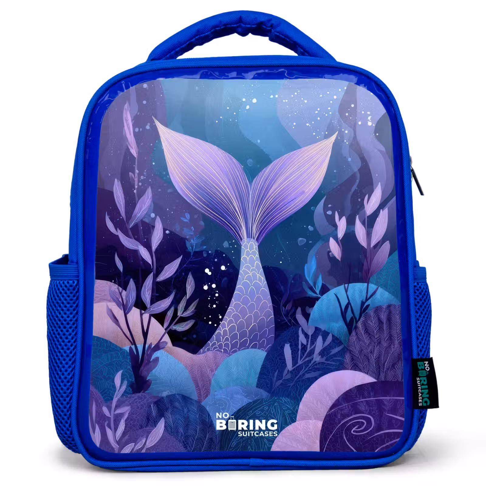 Kids backpack with name - Blue - Mermaid - Underwater - Purple - Blue — 1