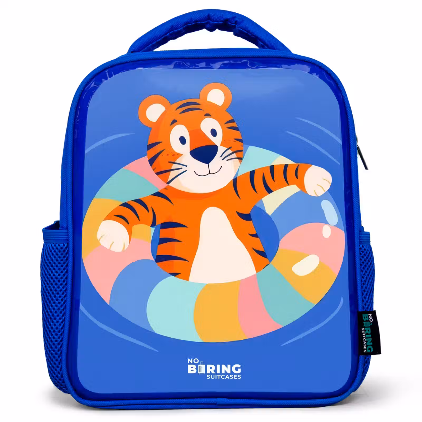 Kids backpack with name - Blue - Tiger - Swimming Band - Water — 1