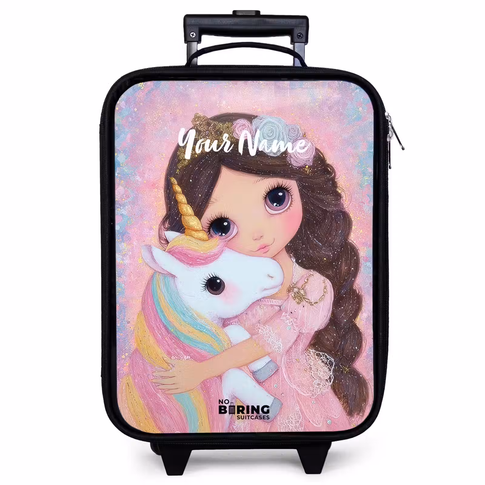 Children's suitcase - Girl - Unicorn - Glitter — 1