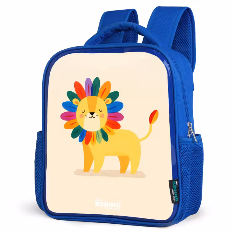 Kids backpack with name - Blue - Lion - Mane - Colorful — 7
