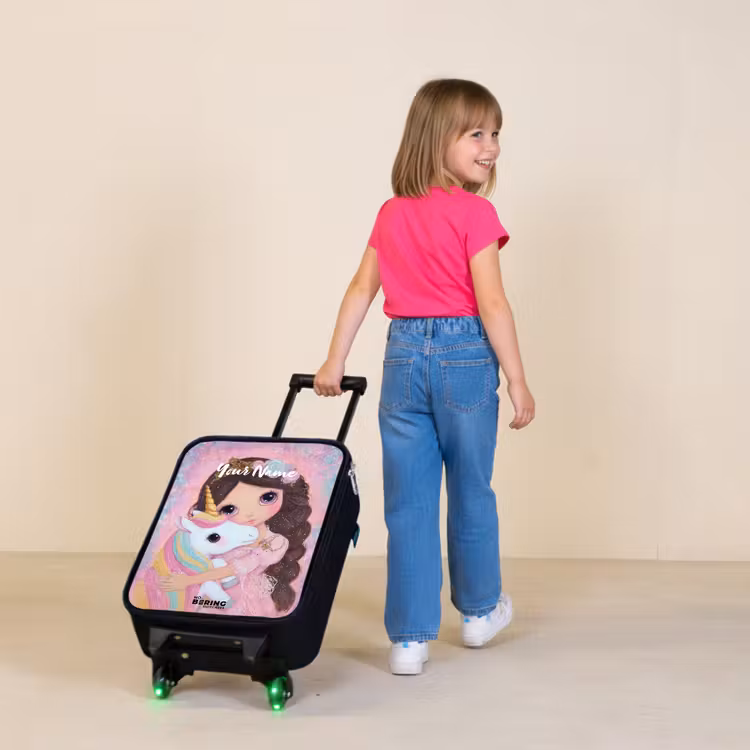 Children's suitcase - Girl - Unicorn - Glitter — 2