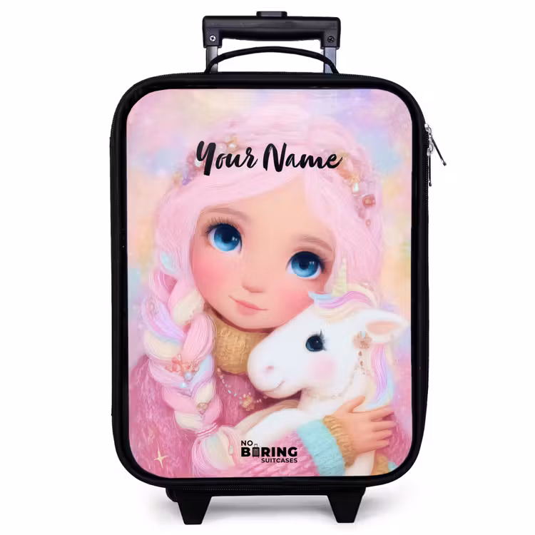 Children's suitcase - Girl - Unicorn - Pink — 1