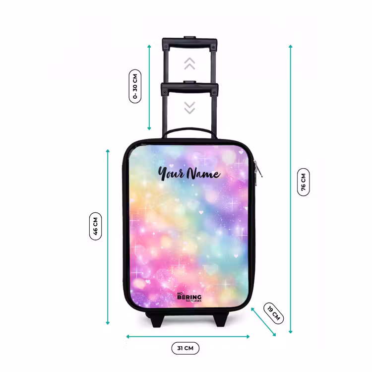 Children's suitcase - Light - Rainbow - Hearts — 3