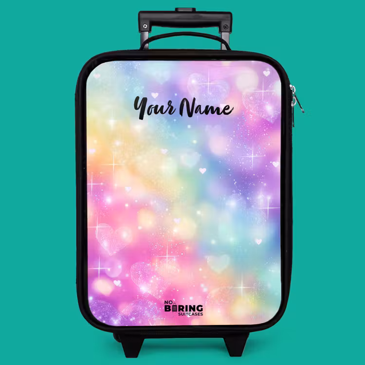 Children's suitcase - Light - Rainbow - Hearts — 4