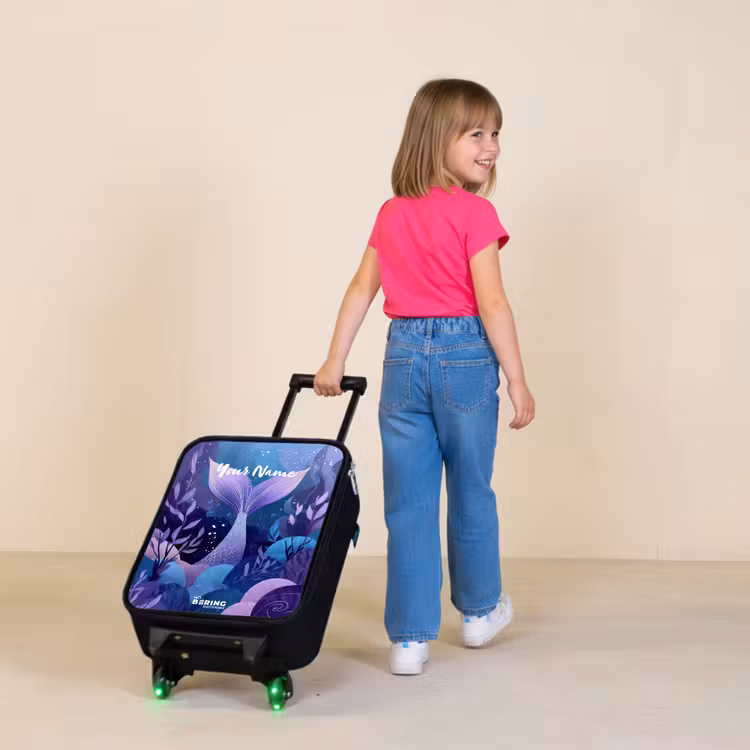 Children's suitcase - Mermaid - Underwater - Purple - Blue — 2