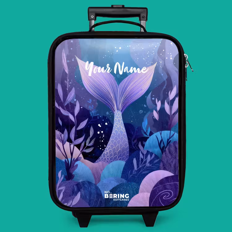 Children's suitcase - Mermaid - Underwater - Purple - Blue — 4