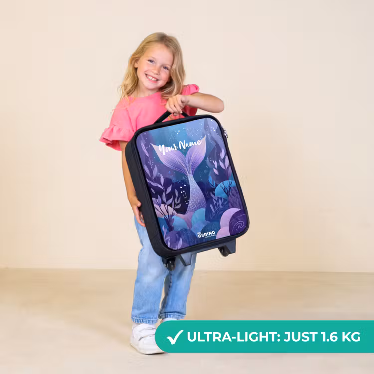 Children's suitcase - Mermaid - Underwater - Purple - Blue — 5