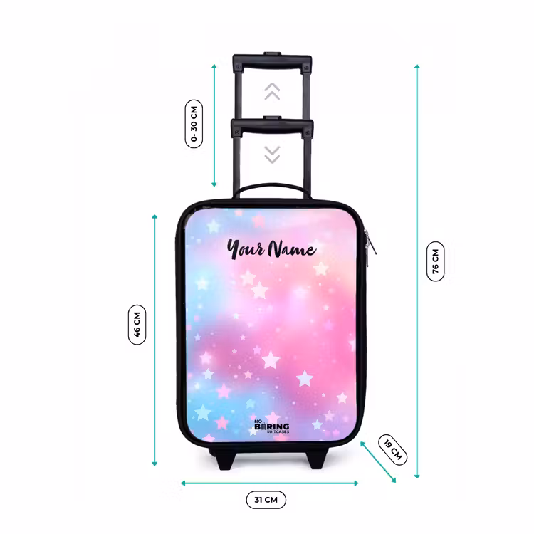 Children's suitcase - Stars - Pink - Blue — 3
