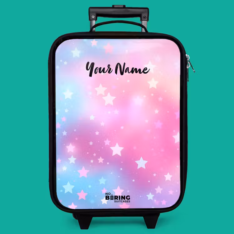 Children's suitcase - Stars - Pink - Blue — 4