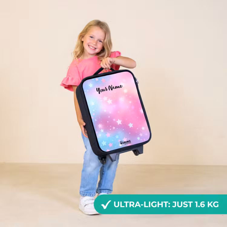 Children's suitcase - Stars - Pink - Blue — 5