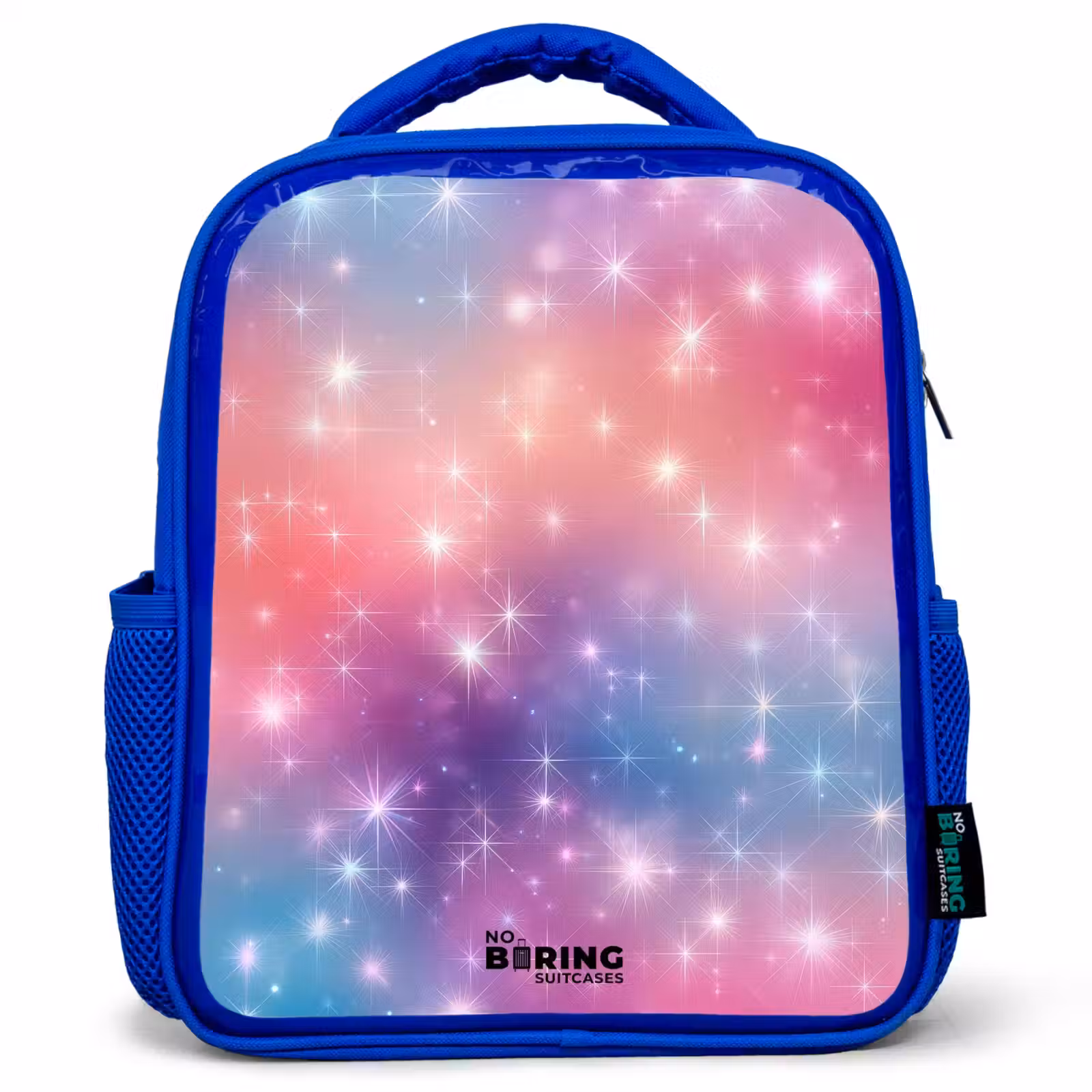 Kids backpack with name - Blue - Stars - Abstract - Colors — 1