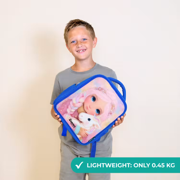Kids backpack - Blue - Girl - Unicorn - Pink — 3