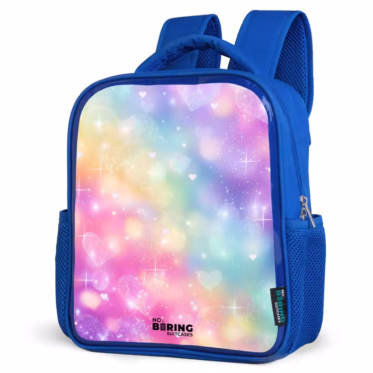 Kids backpack - Blue - Light - Rainbow - Hearts — 7
