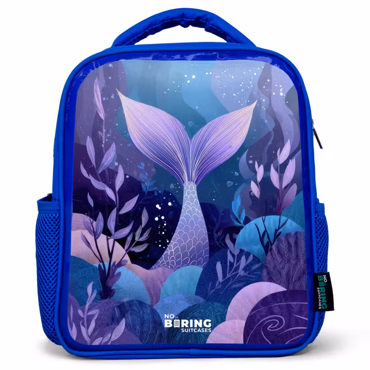 Kids backpack - Blue - Mermaid - Underwater - Purple - Blue — 1