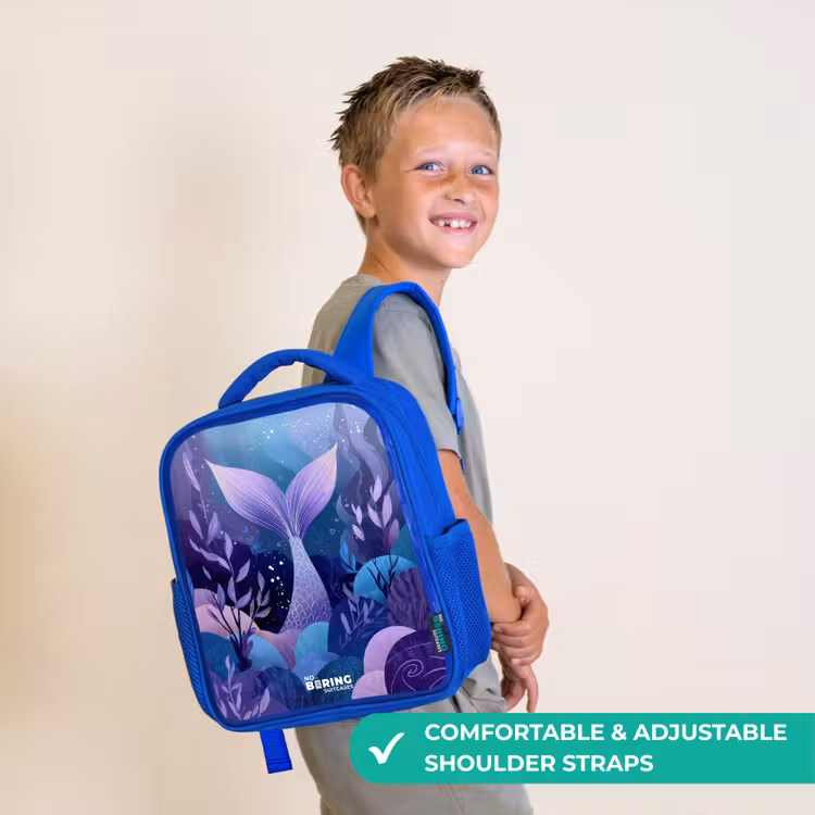 Kids backpack - Blue - Mermaid - Underwater - Purple - Blue — 4