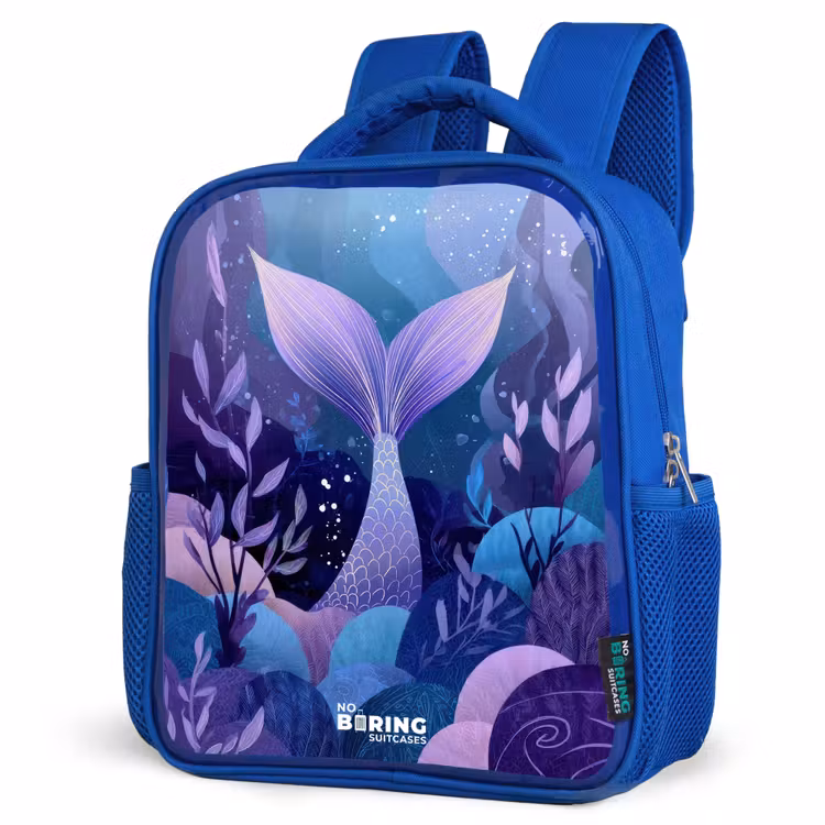 Kids backpack - Blue - Mermaid - Underwater - Purple - Blue — 7