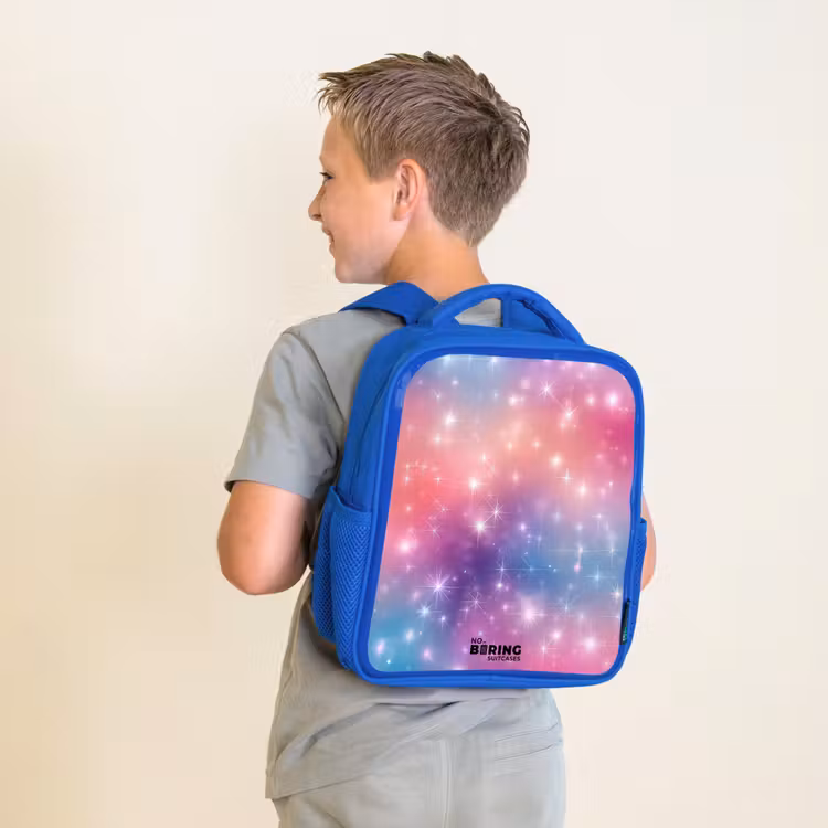 Kids backpack - Blue - Stars - Abstract - Colors — 2