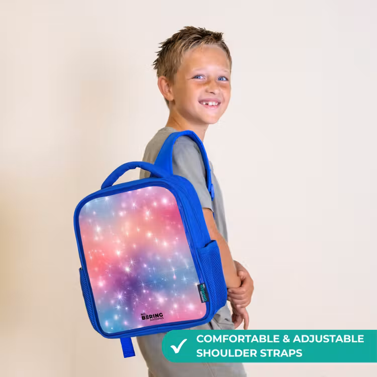 Kids backpack - Blue - Stars - Abstract - Colors — 4