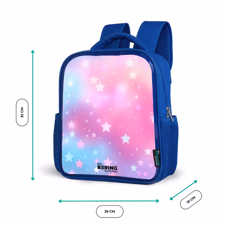 Kids backpack - Blue - Stars - Pink - Blue — 6