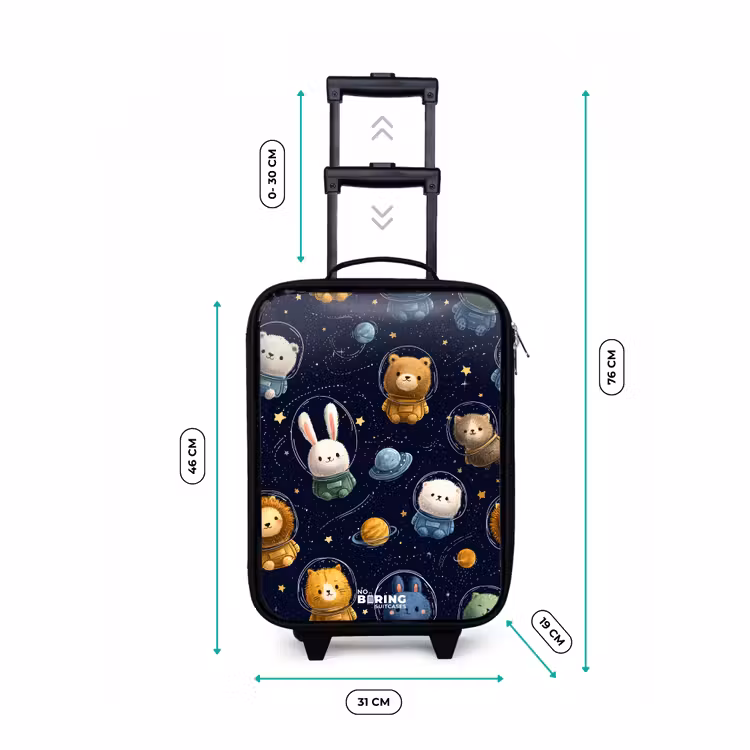 Children's suitcase - Animals - Astronaut - Planets - Stars — 3