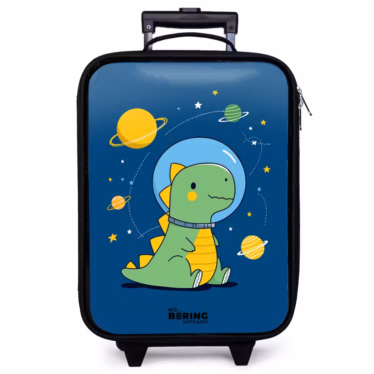 Children's suitcase - Dino - Planet - Star - Blue — 1