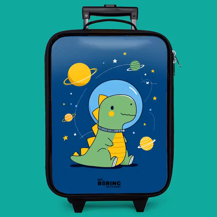 Children's suitcase - Dino - Planet - Star - Blue — 4