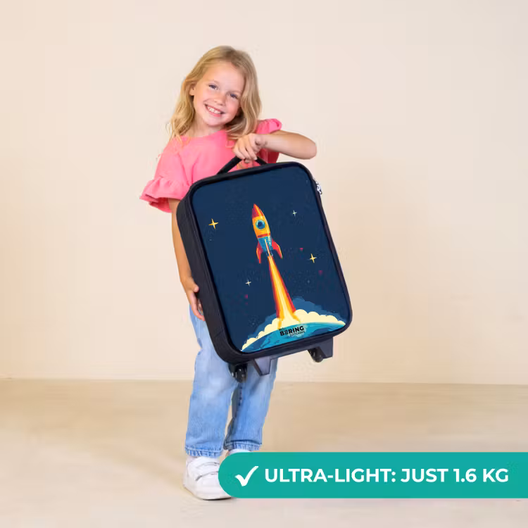 Children's suitcase - Planet - Rocket - Stars - Dark blue — 5