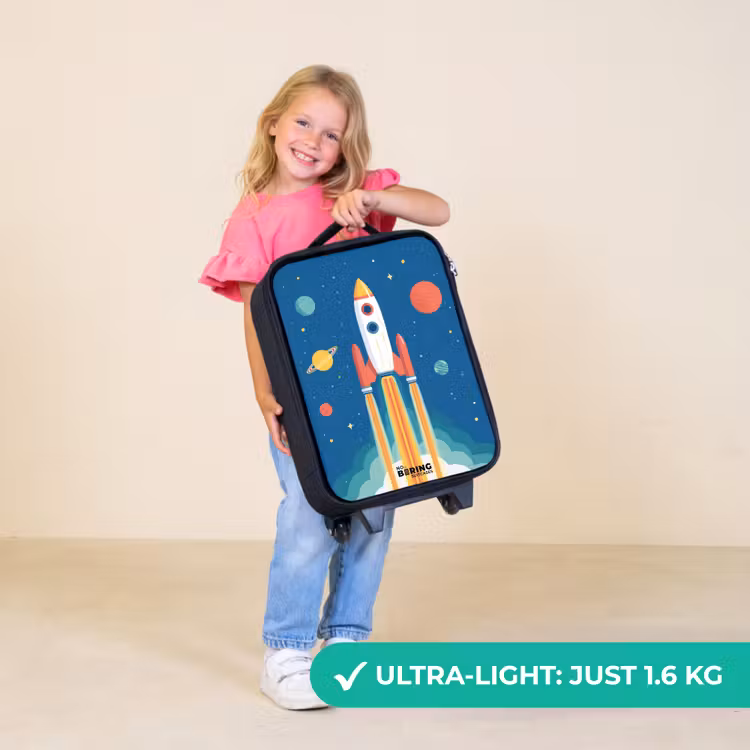 Children's suitcase - Rocket - Planet - Stars - Multicolored — 5