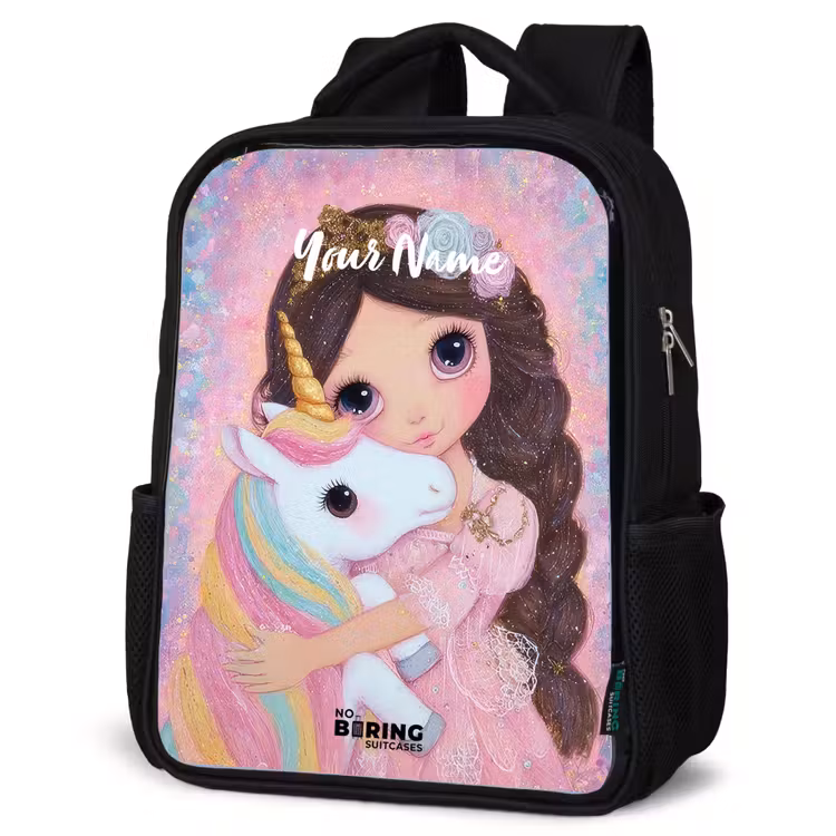 Kids backpack - Black - Girl - Unicorn - Glitter — 6