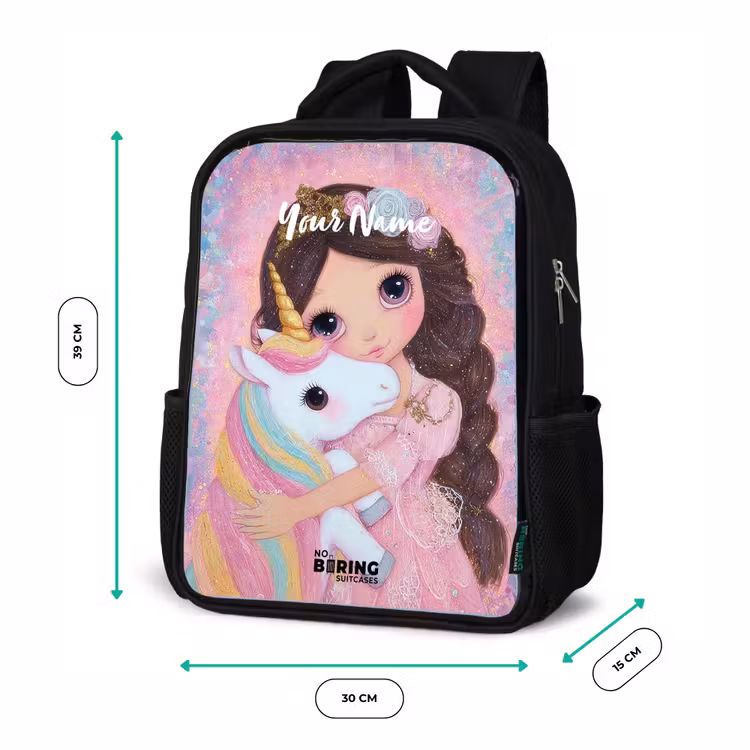 Kids backpack - Black - Girl - Unicorn - Glitter — 8