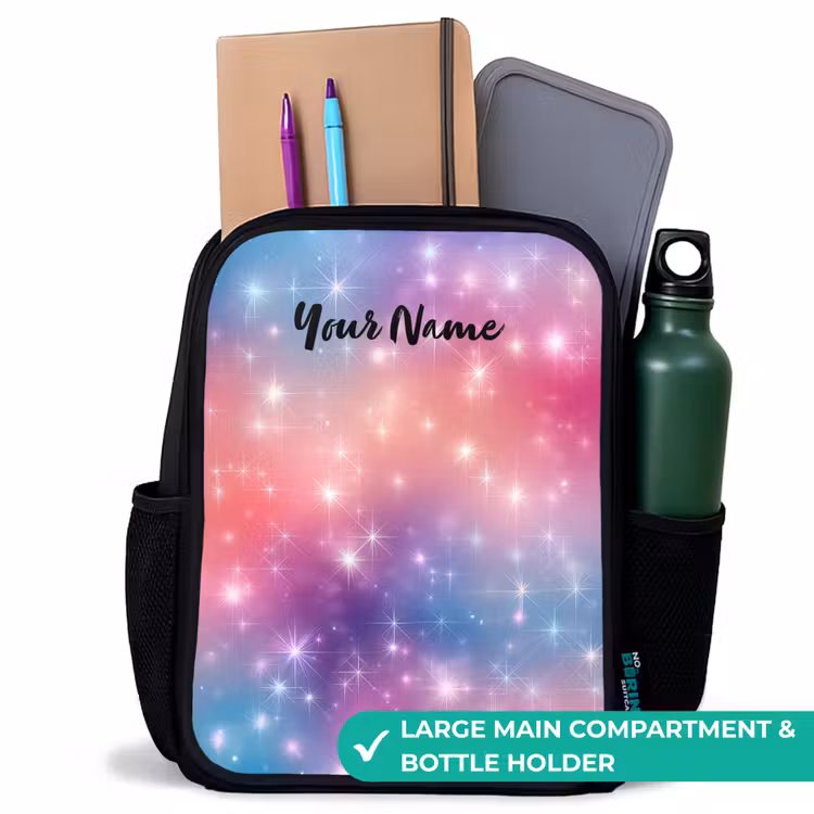 Kids backpack - Black - Stars - Abstract - Colors — 10