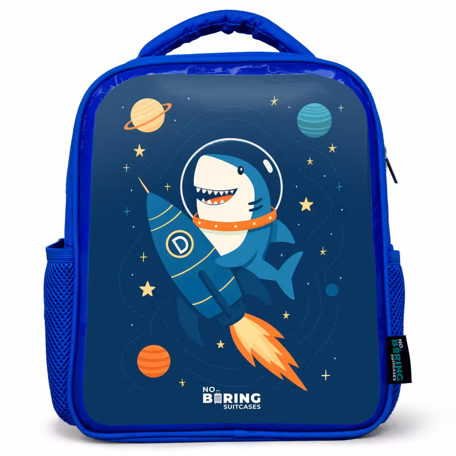 Kids backpack - Blue - Animal - Space - Planet - Rocket — 1