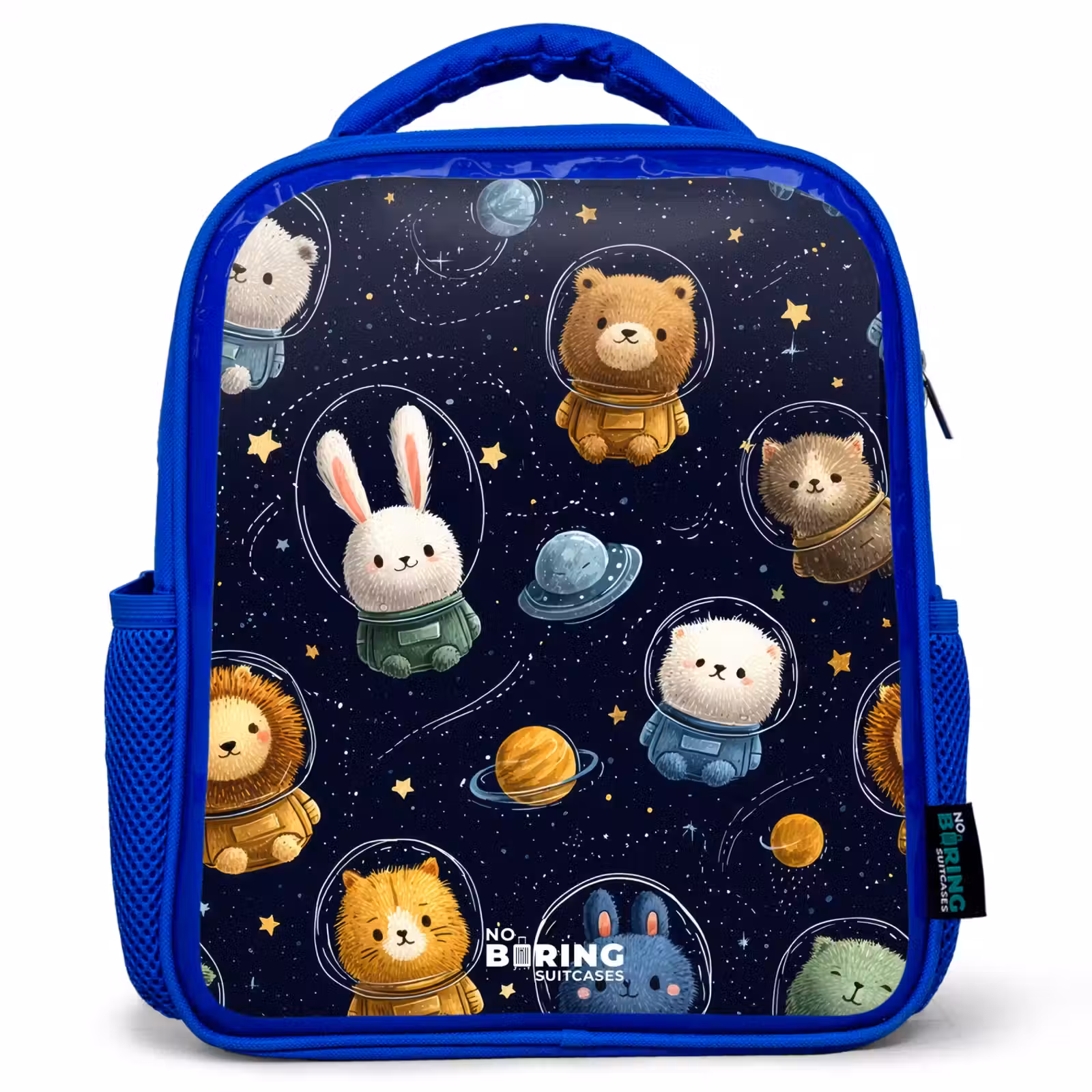 Kids backpack - Blue - Animals - Astronaut - Planets - Stars — 1