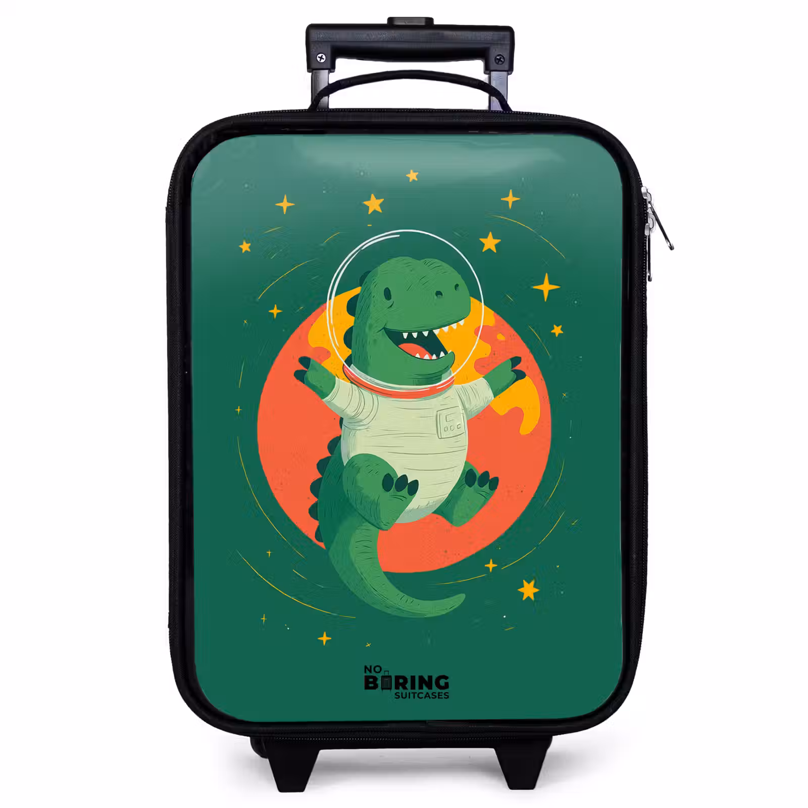 Children's suitcase - Dino - Planet - Stars - Green — 1