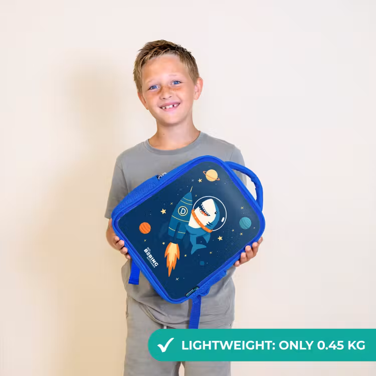 Kids backpack - Blue - Animal - Space - Planet - Rocket — 3