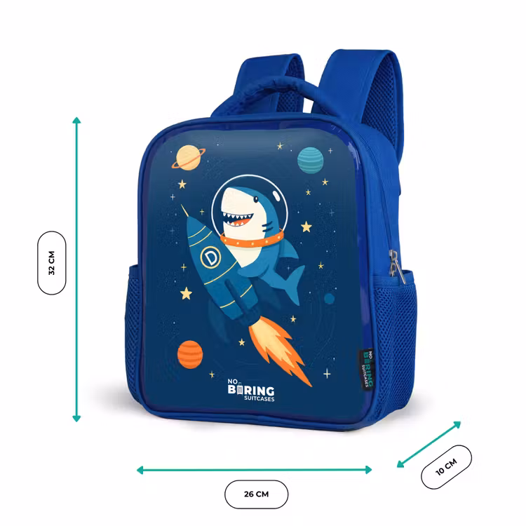 Kids backpack - Blue - Animal - Space - Planet - Rocket — 6