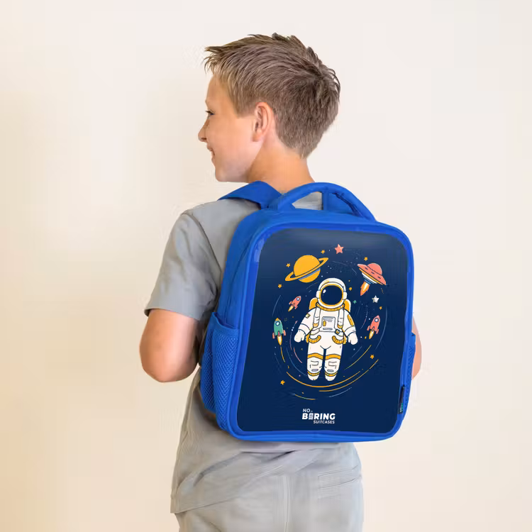 Kids backpack - Blue - Astronaut - Planet - Stars - Rocket — 2