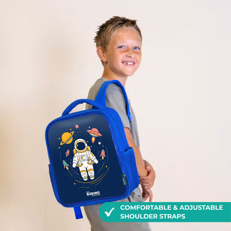 Kids backpack - Blue - Astronaut - Planet - Stars - Rocket — 4