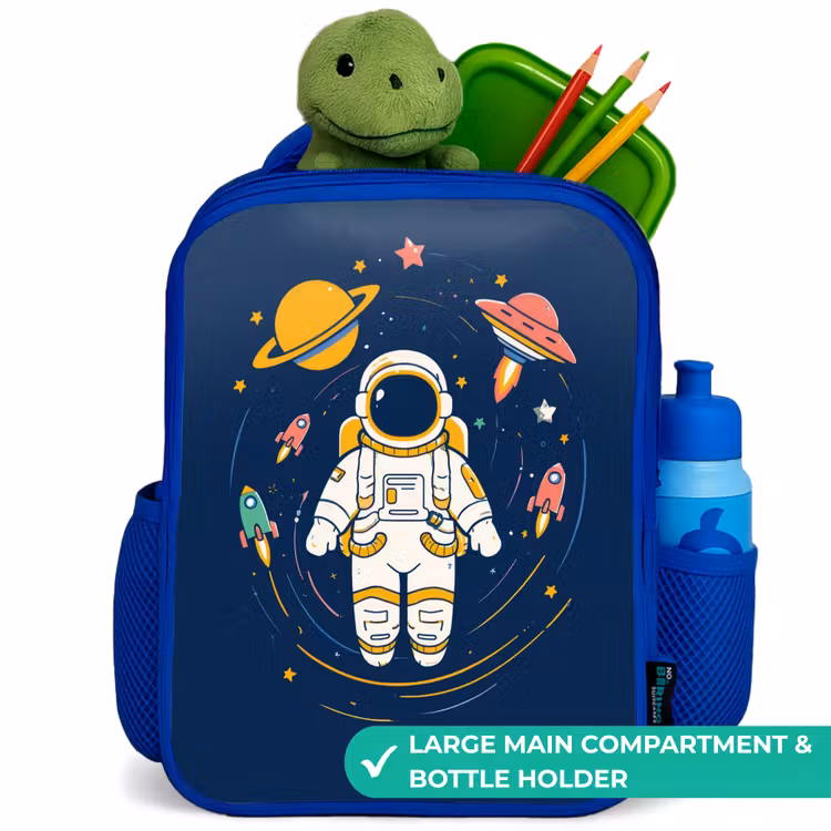 Kids backpack - Blue - Astronaut - Planet - Stars - Rocket — 5