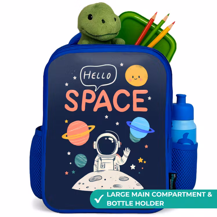 Kids backpack - Blue - Astronaut - Quote - Planets - Stars — 5
